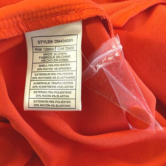 Steve Madden Pleated Front Trouser Wide Leg Pants High Rise Pumpkin Spice Orange - Picture 9 of 9